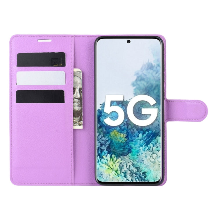 For Samsung Galaxy S20 FE 4G / 5G Litchi Texture Horizontal Flip Protective Case with Holder & Card Slots & Wallet
