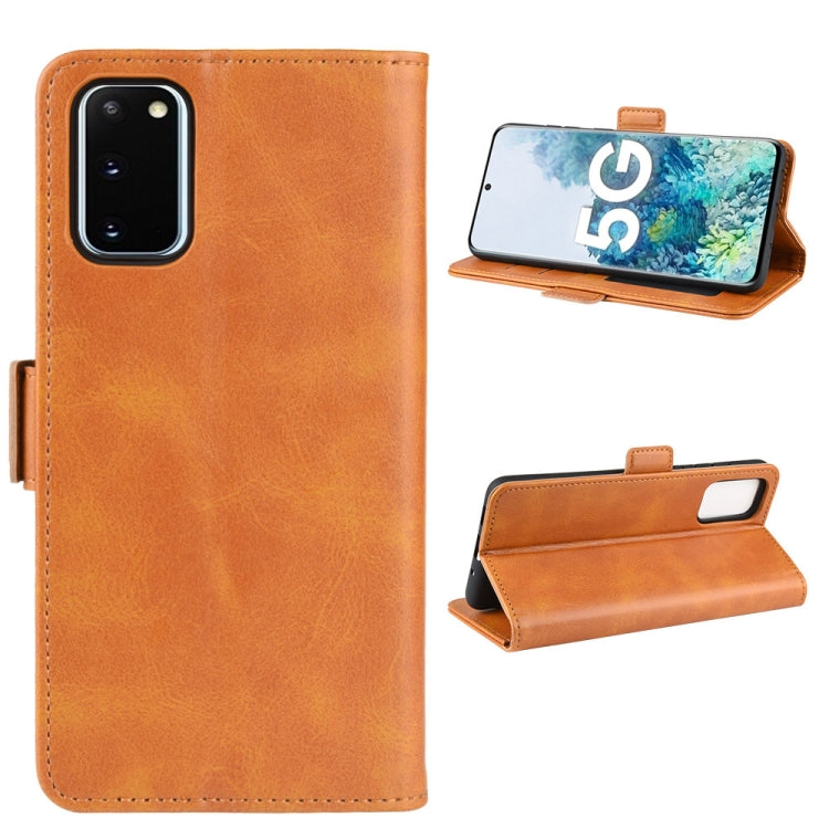 For Samsung Galaxy S20 FE 4G / 5G Dual-side Magnetic Buckle Horizontal Flip Leather Case with Holder & Card Slots & Wallet