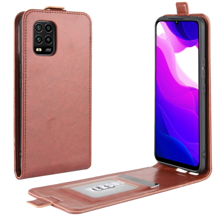 For Xiaomi Mi 10 Lite 5G / Mi 10 Youth 5G R64 Texture Single Vertical Flip Leather Protective Case with Card Slots & Photo Frame