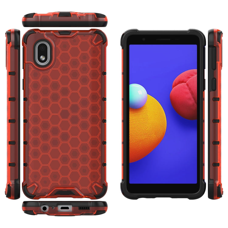 For Samsung Galaxy A01 Core  Shockproof Honeycomb PC + TPU Case