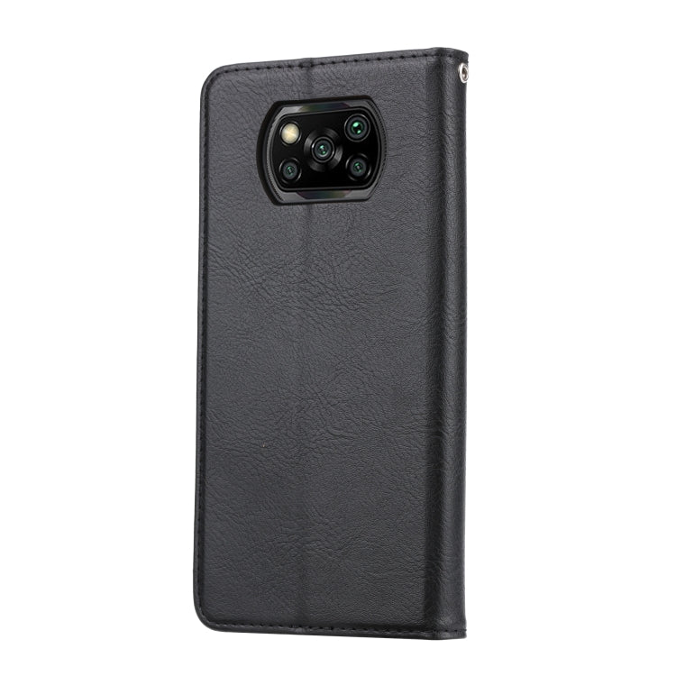 For Xiaomi POCO X3 NFC Knead Skin Texture Horizontal Flip Leather Case with Photo Frame & Holder & Card Slots & Wallet