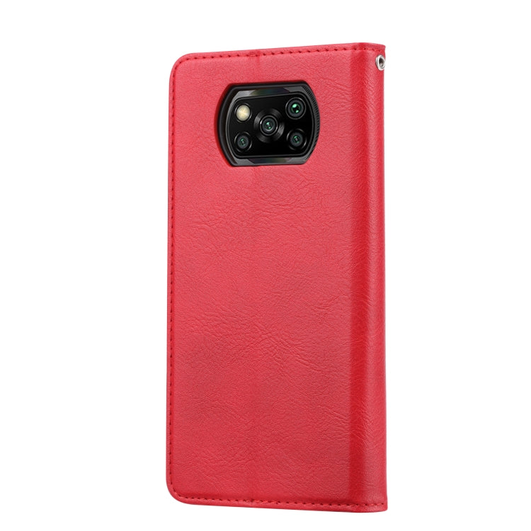 For Xiaomi POCO X3 NFC Knead Skin Texture Horizontal Flip Leather Case with Photo Frame & Holder & Card Slots & Wallet