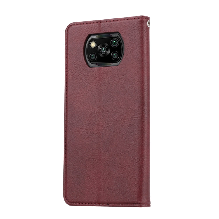 For Xiaomi POCO X3 NFC Knead Skin Texture Horizontal Flip Leather Case with Photo Frame & Holder & Card Slots & Wallet