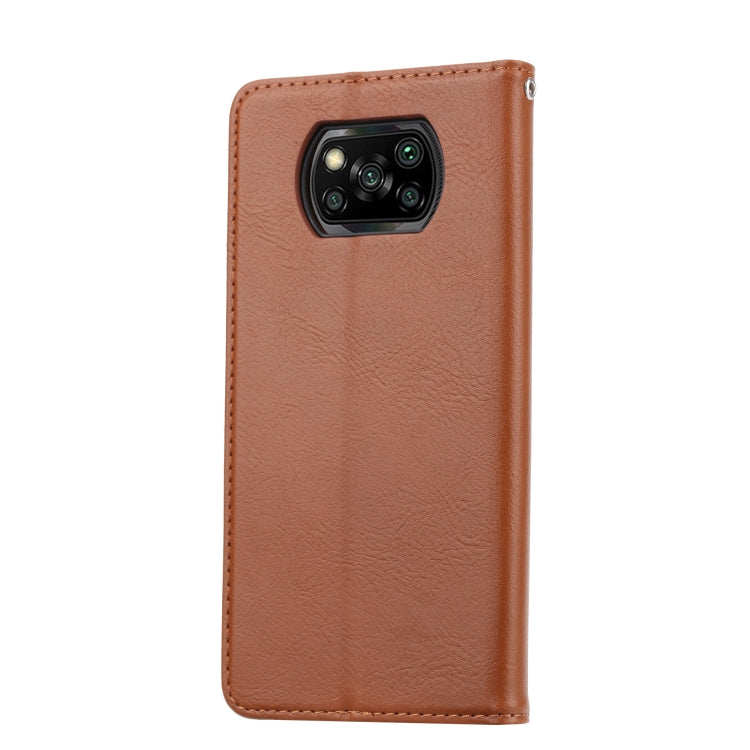 For Xiaomi POCO X3 NFC Knead Skin Texture Horizontal Flip Leather Case with Photo Frame & Holder & Card Slots & Wallet