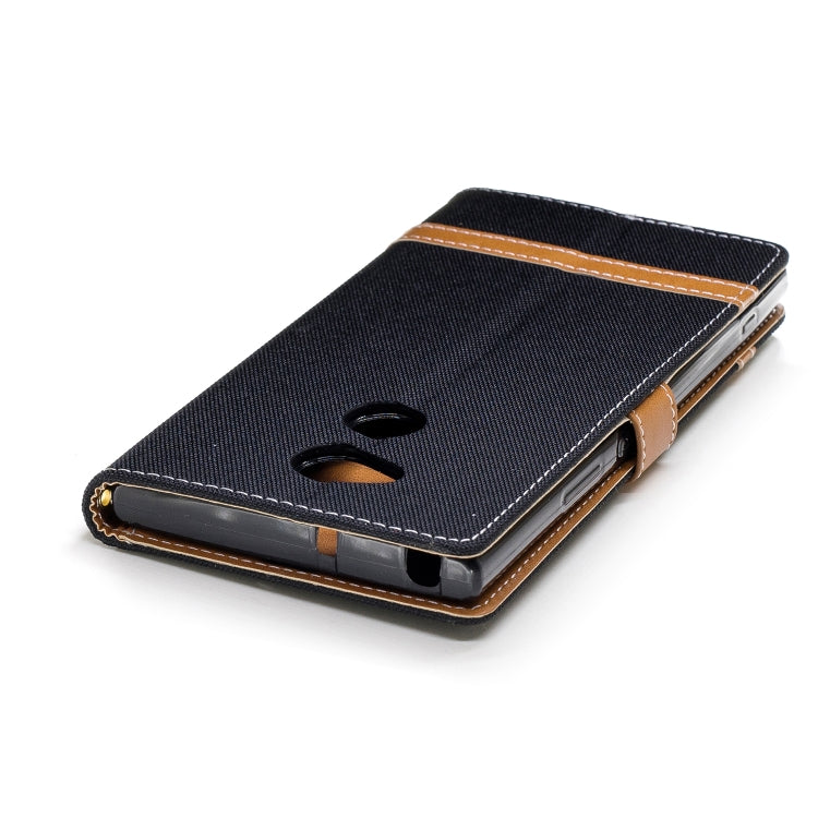 Color Matching Denim Texture Leather Case for    Sony Xa2 Ultra   , with Holder & Card Slots & Wallet & Lanyard
