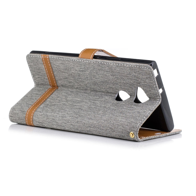 Color Matching Denim Texture Leather Case for    Sony Xa2 Ultra   , with Holder & Card Slots & Wallet & Lanyard