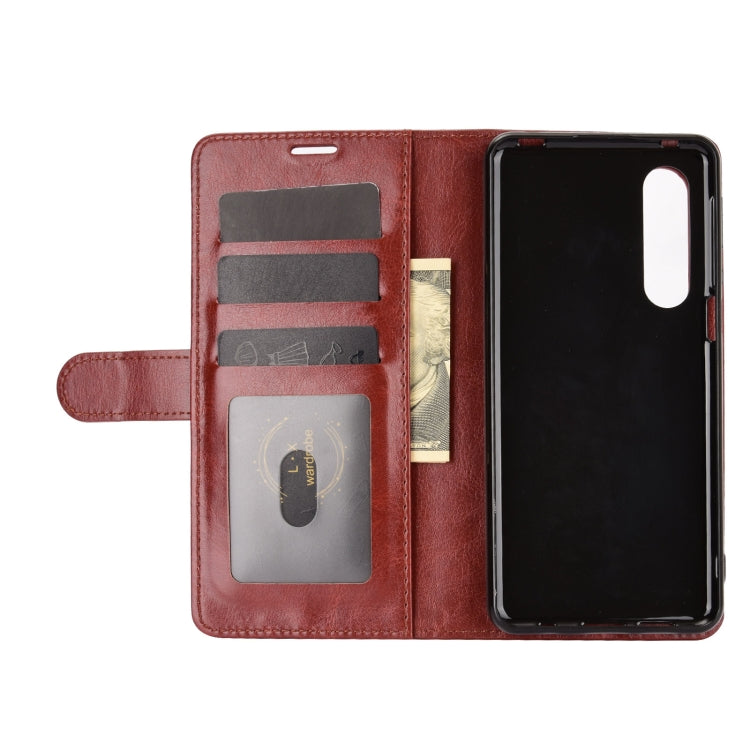 For AQUOS Sharp EP3 R64 Texture Single Horizontal Flip Protective Case with Holder & Card Slots & Wallet& Photo Frame