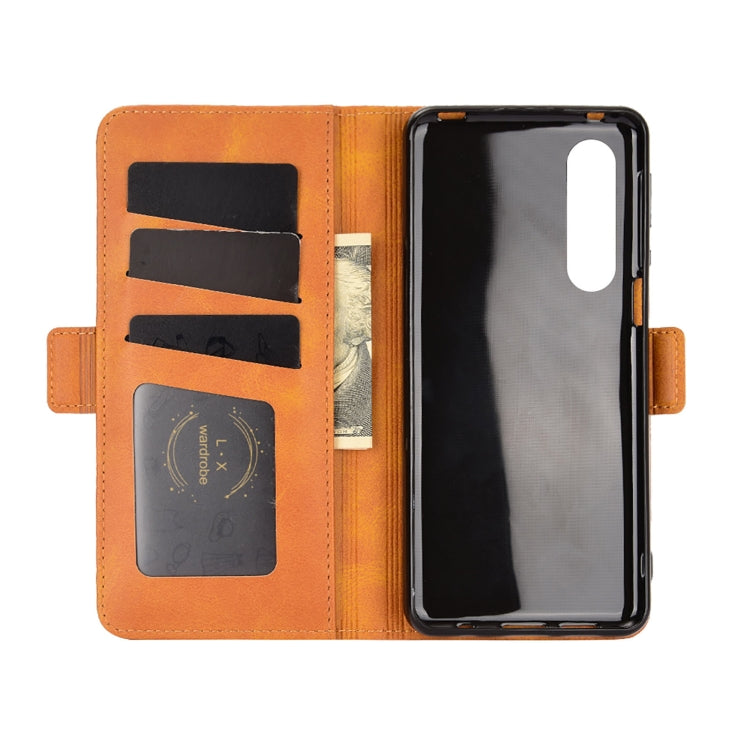 For AQUOS Sharp EP3 Dual-side Magnetic Buckle Horizontal Flip Leather Case with Holder & Card Slots & Wallet