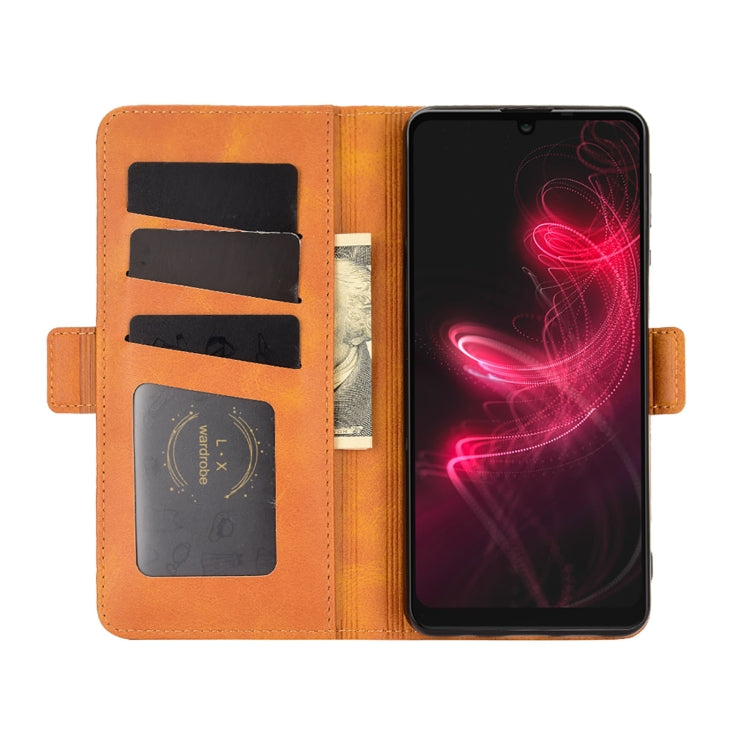 For AQUOS Sharp EP3 Dual-side Magnetic Buckle Horizontal Flip Leather Case with Holder & Card Slots & Wallet