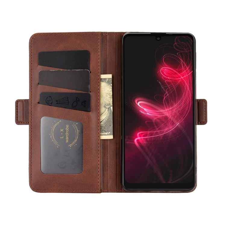 For AQUOS Sharp EP3 Dual-side Magnetic Buckle Horizontal Flip Leather Case with Holder & Card Slots & Wallet