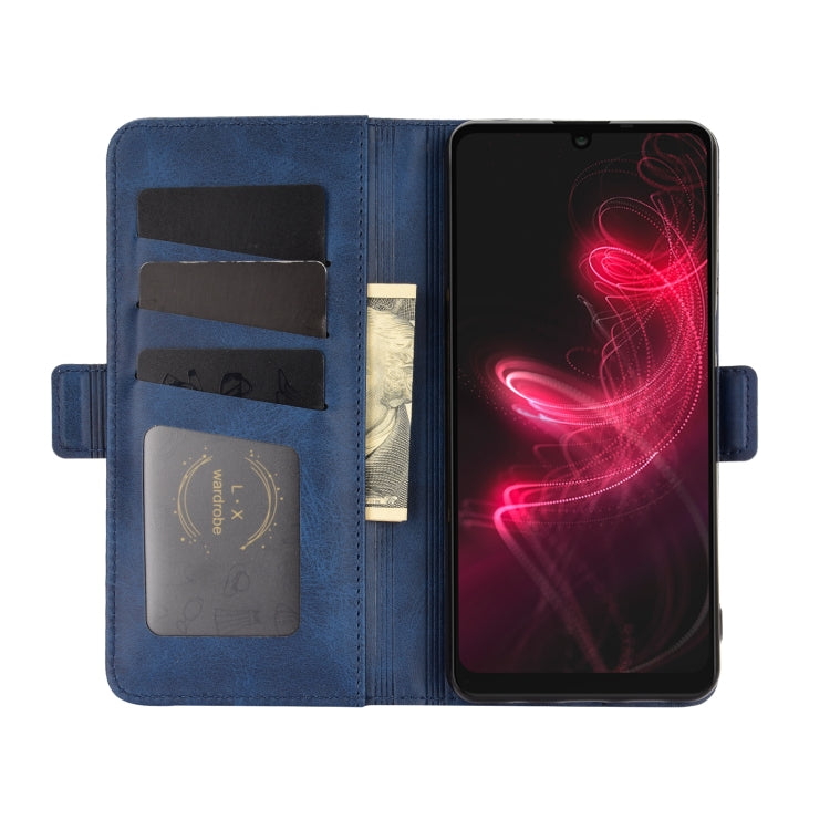 For AQUOS Sharp EP3 Dual-side Magnetic Buckle Horizontal Flip Leather Case with Holder & Card Slots & Wallet