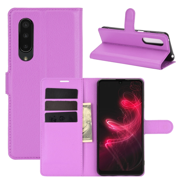 For AQUOS Sharp EP3 Litchi Texture Horizontal Flip Protective Case with Holder & Card Slots & Wallet