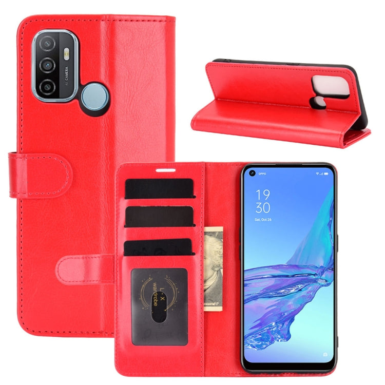 For OPPO A53 2020/OPPO A32 2020 R64 Texture Single Horizontal Flip Protective Case with Holder & Card Slots & Wallet& Photo Frame