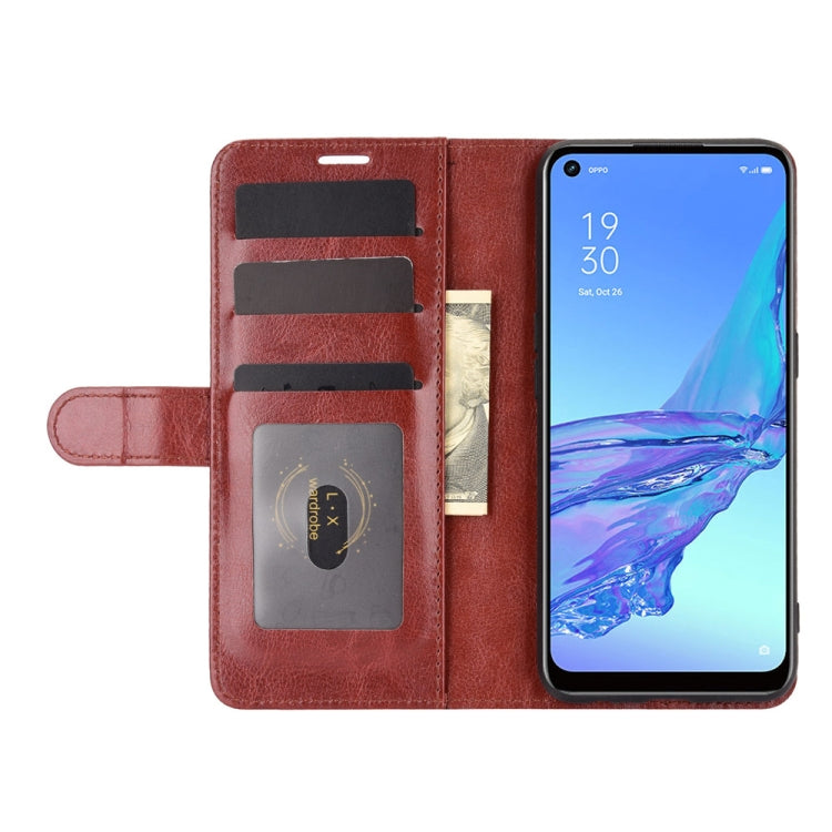 For OPPO A53 2020/OPPO A32 2020 R64 Texture Single Horizontal Flip Protective Case with Holder & Card Slots & Wallet& Photo Frame