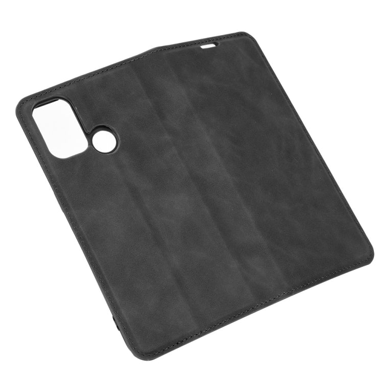 For OPPO A53 2020/OPPO A32 2020 Retro-skin Business Magnetic Suction Leather Case with Holder & Card Slots & Wallet