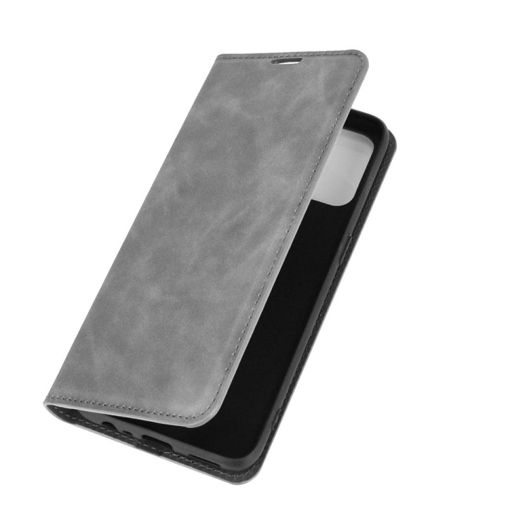 For OPPO A53 2020/OPPO A32 2020 Retro-skin Business Magnetic Suction Leather Case with Holder & Card Slots & Wallet