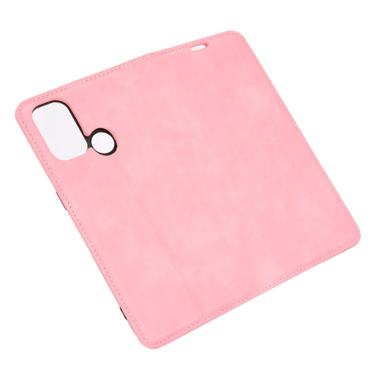 For OPPO A53 2020/OPPO A32 2020 Retro-skin Business Magnetic Suction Leather Case with Holder & Card Slots & Wallet