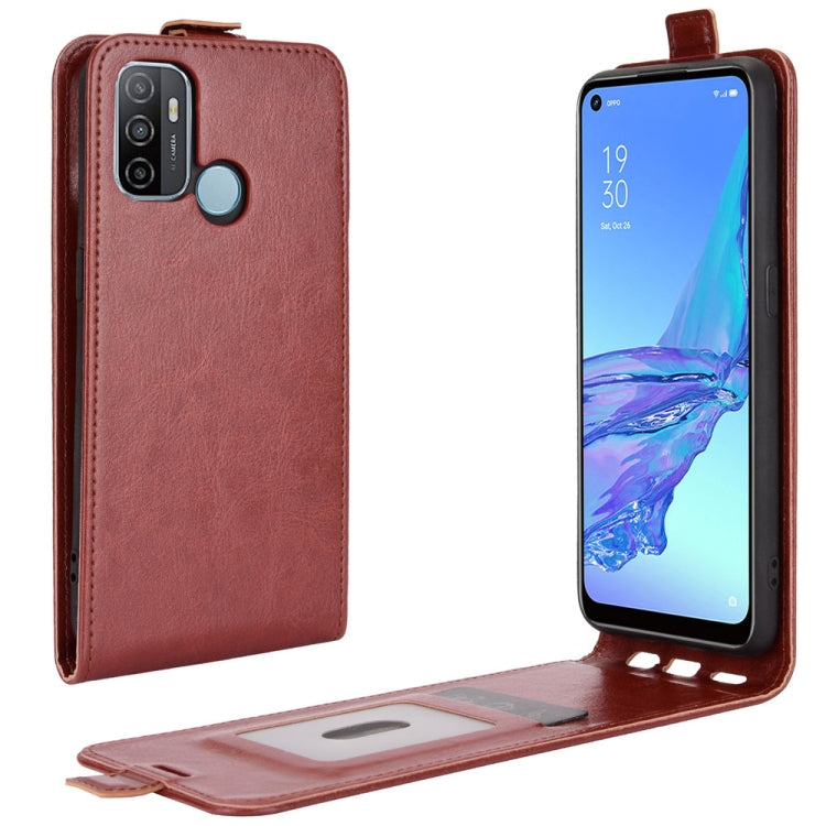 For OPPO A53 2020/OPPO A32 2020 R64 Texture Single Vertical Flip Leather Protective Case with Card Slots & Photo Frame