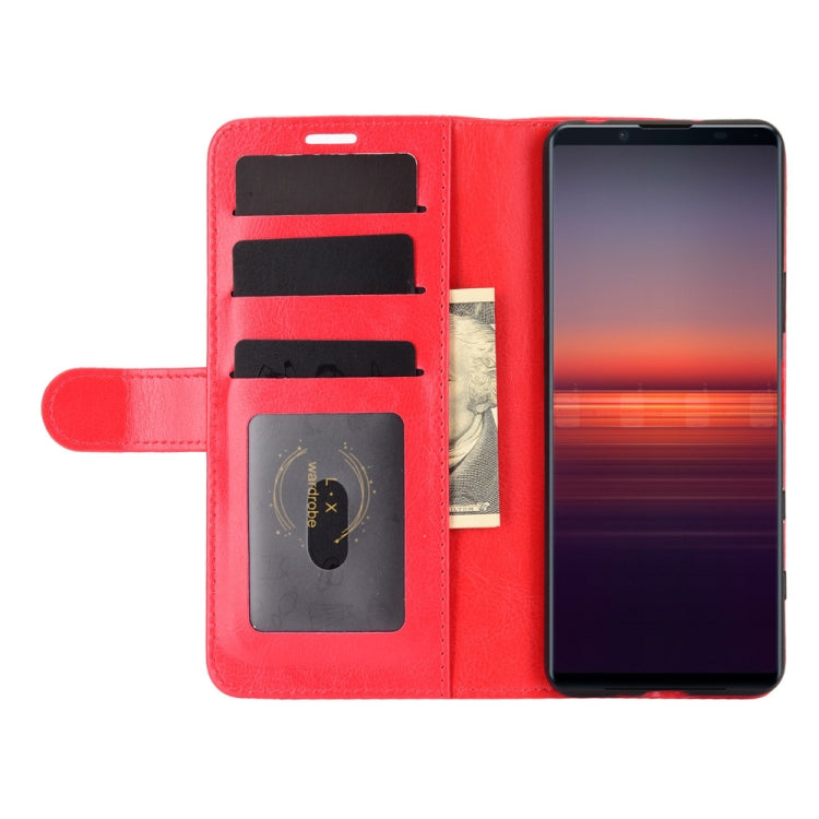 For Sony Xperia 5 II R64 Texture Single Horizontal Flip Protective Case with Holder & Card Slots & Wallet& Photo Frame