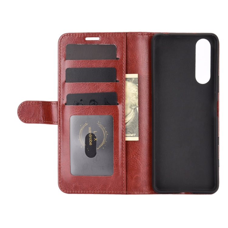 For Sony Xperia 5 II R64 Texture Single Horizontal Flip Protective Case with Holder & Card Slots & Wallet& Photo Frame