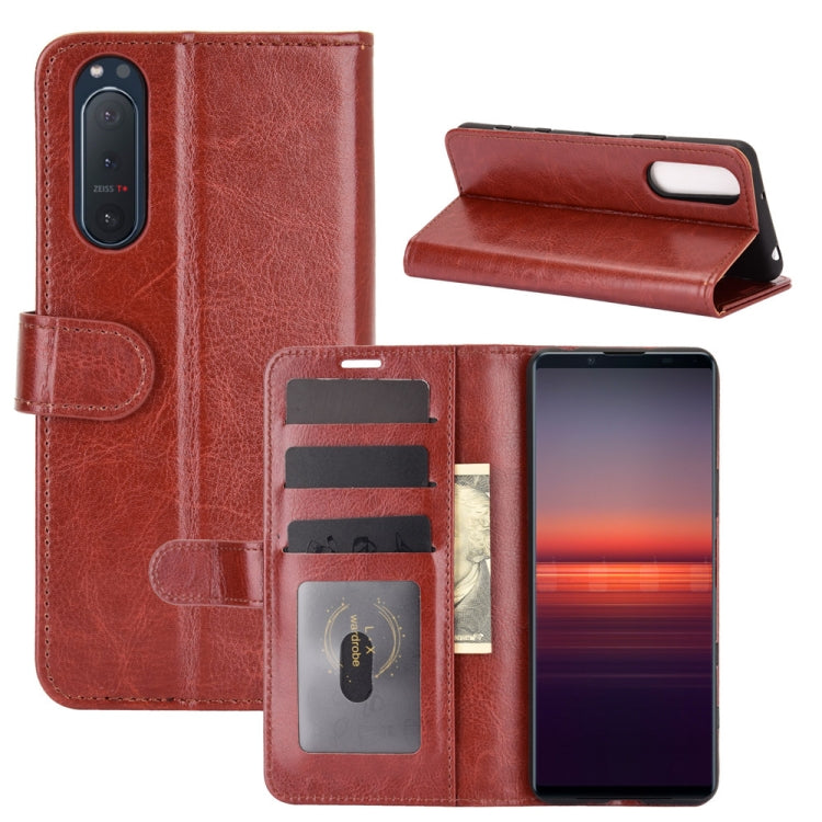 For Sony Xperia 5 II R64 Texture Single Horizontal Flip Protective Case with Holder & Card Slots & Wallet& Photo Frame