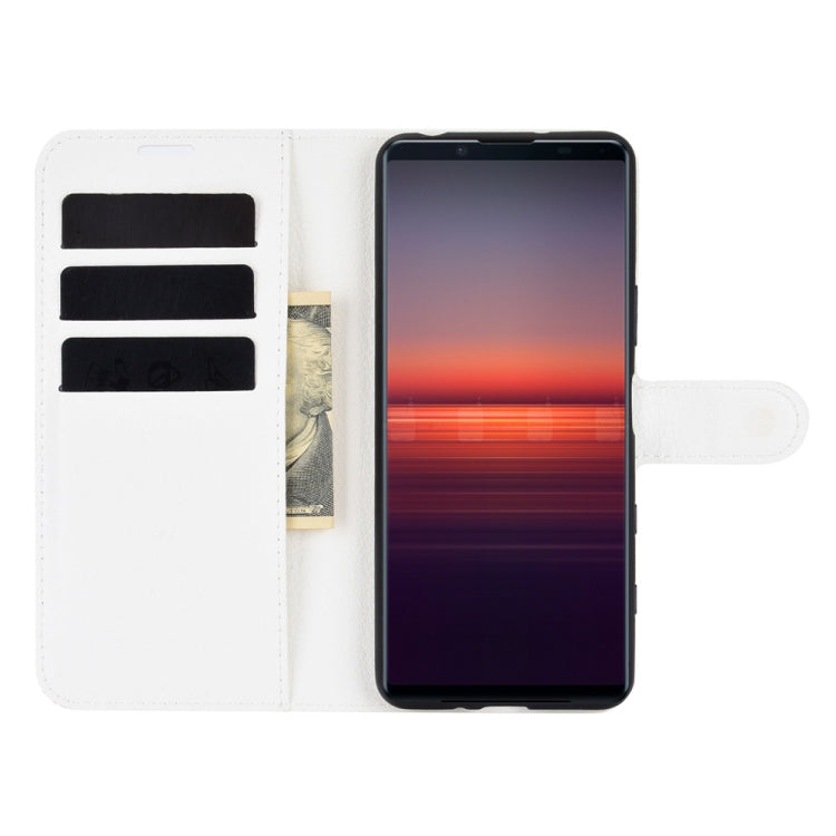 For Sony Xperia 5 II Litchi Texture Horizontal Flip Protective Case with Holder & Card Slots & Wallet