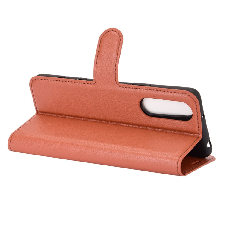 For Sony Xperia 5 II Litchi Texture Horizontal Flip Protective Case with Holder & Card Slots & Wallet