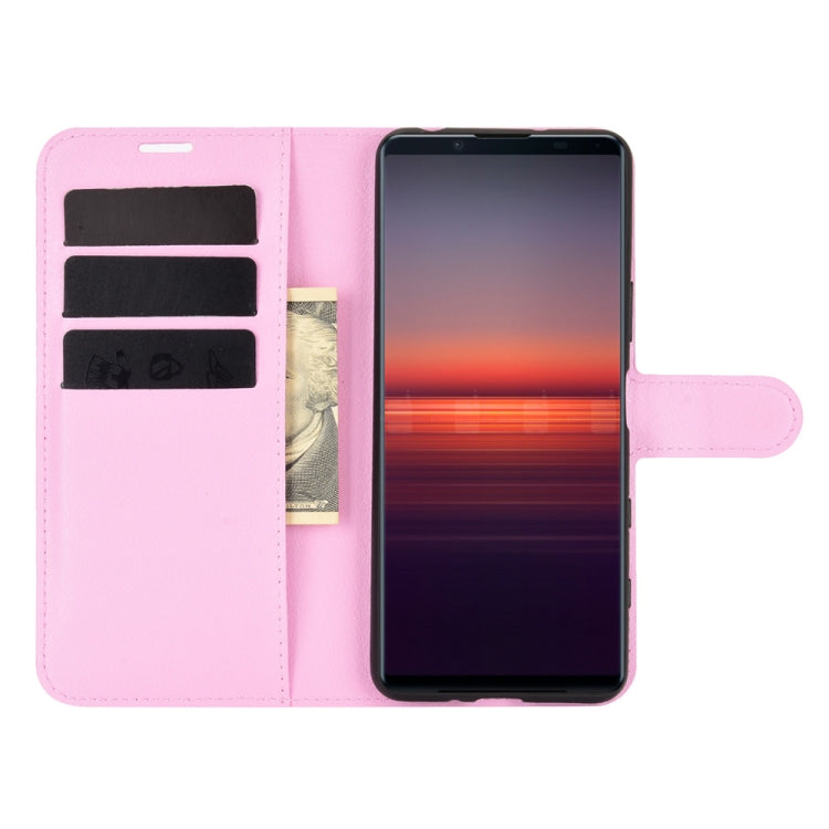 For Sony Xperia 5 II Litchi Texture Horizontal Flip Protective Case with Holder & Card Slots & Wallet