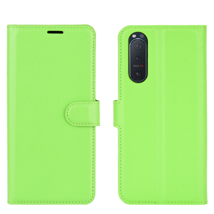For Sony Xperia 5 II Litchi Texture Horizontal Flip Protective Case with Holder & Card Slots & Wallet