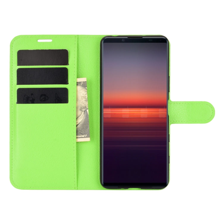 For Sony Xperia 5 II Litchi Texture Horizontal Flip Protective Case with Holder & Card Slots & Wallet