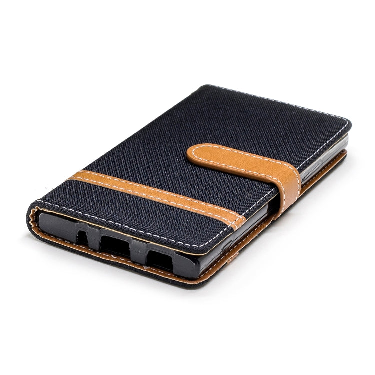 Color Matching Denim Texture Leather Case for Sony Xperia XA2, with Holder & Card Slots & Wallet & Lanyard