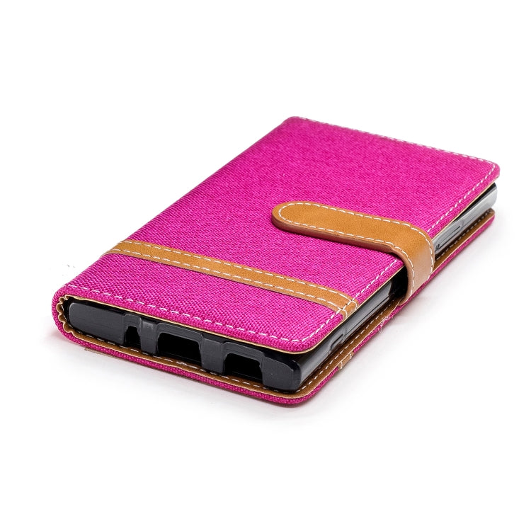 Color Matching Denim Texture Leather Case for Sony Xperia XA2, with Holder & Card Slots & Wallet & Lanyard