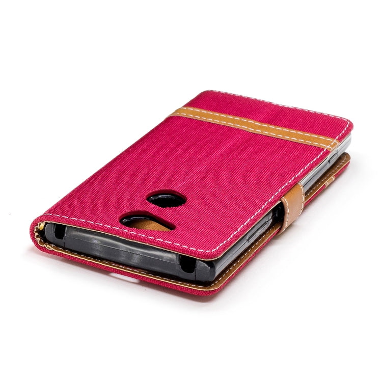 Color Matching Denim Texture Leather Case for Sony Xperia XA2, with Holder & Card Slots & Wallet & Lanyard