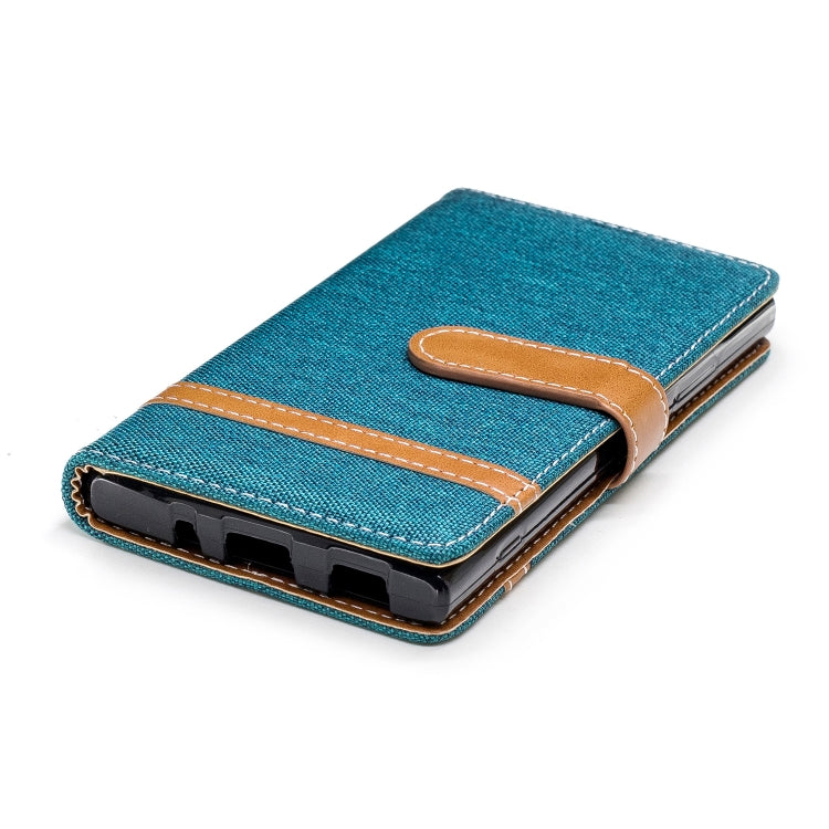 Color Matching Denim Texture Leather Case for Sony Xperia XA2, with Holder & Card Slots & Wallet & Lanyard