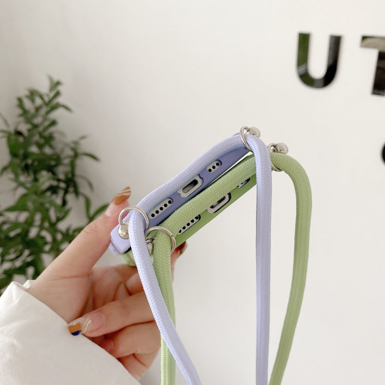 For iPhone 11 Pro Sliding Camera Cover Design TPU Protective Case With Card Slot & Neck Lanyard