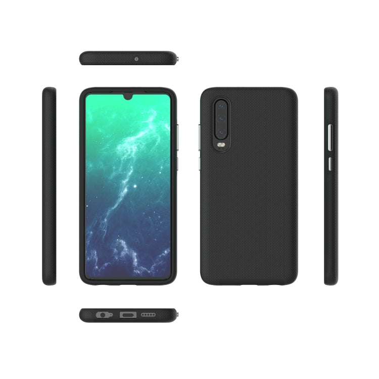 Anti-slip Armor Texture TPU + PC Case for Huawei P30