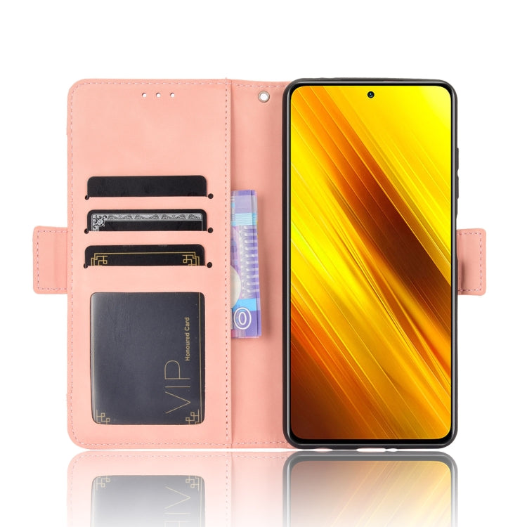 For Xiaomi Poco X3 Pro / Poco X3 / Poco X3 NFC Wallet Style Skin Feel Calf Pattern Leather Case with Separate Card Slot