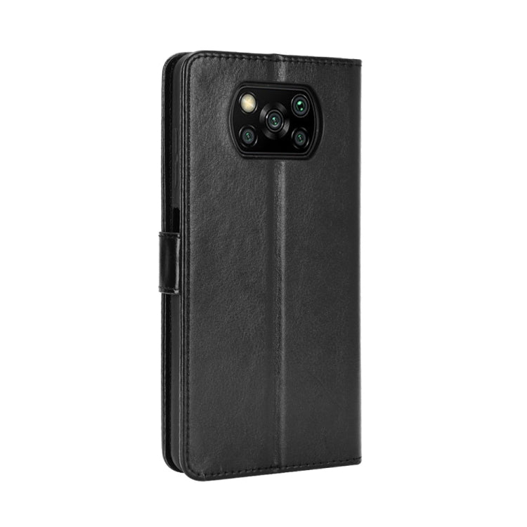 For Xiaomi Poco X3 Pro / Poco X3 / Poco X3 NFC Retro Crazy Horse Texture Horizontal Flip Leather Case with Holder & Card Slots & Photo Frame
