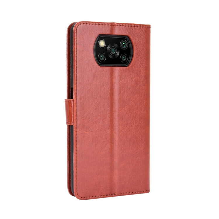For Xiaomi Poco X3 Pro / Poco X3 / Poco X3 NFC Retro Crazy Horse Texture Horizontal Flip Leather Case with Holder & Card Slots & Photo Frame