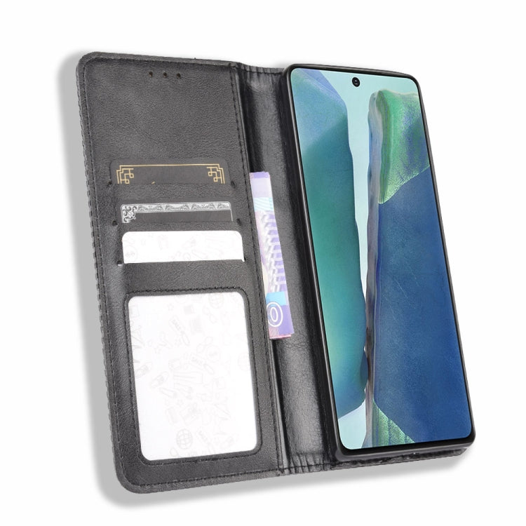 For Samsung Galaxy S20 FE 4G / 5G Magnetic Buckle Retro Crazy Horse Texture Horizontal Flip Leather Case with Holder & Card Slots & Photo Frame
