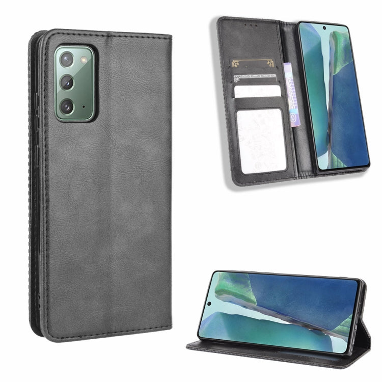 For Samsung Galaxy S20 FE 4G / 5G Magnetic Buckle Retro Crazy Horse Texture Horizontal Flip Leather Case with Holder & Card Slots & Photo Frame