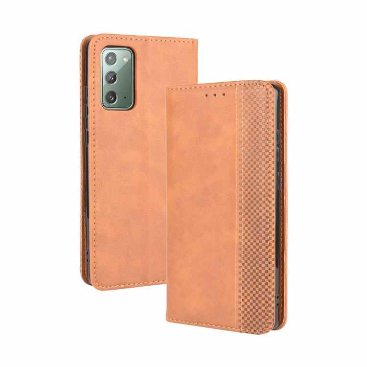 For Samsung Galaxy S20 FE 4G / 5G Magnetic Buckle Retro Crazy Horse Texture Horizontal Flip Leather Case with Holder & Card Slots & Photo Frame