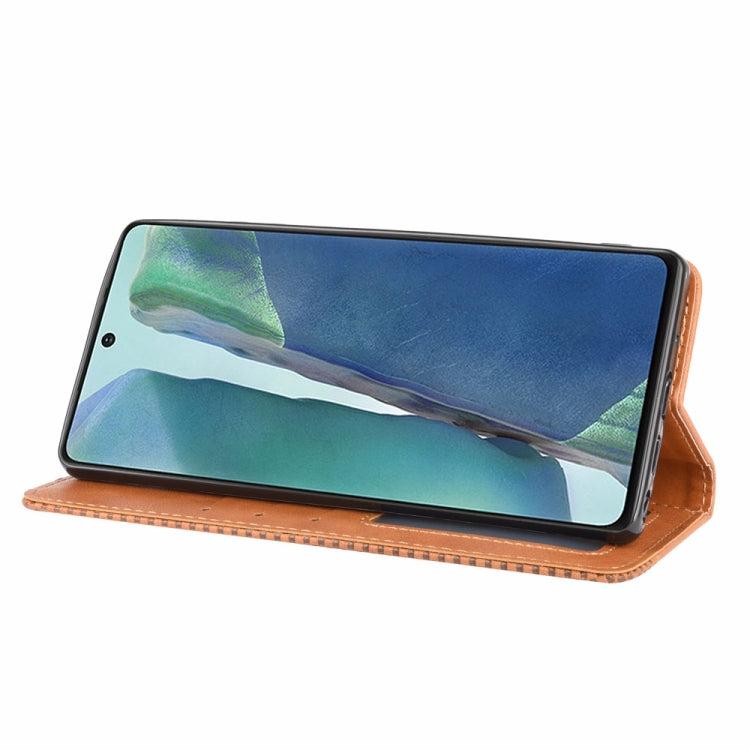 For Samsung Galaxy S20 FE 4G / 5G Magnetic Buckle Retro Crazy Horse Texture Horizontal Flip Leather Case with Holder & Card Slots & Photo Frame