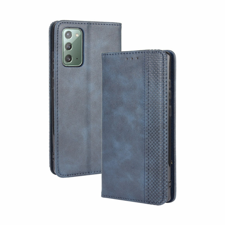 For Samsung Galaxy S20 FE 4G / 5G Magnetic Buckle Retro Crazy Horse Texture Horizontal Flip Leather Case with Holder & Card Slots & Photo Frame