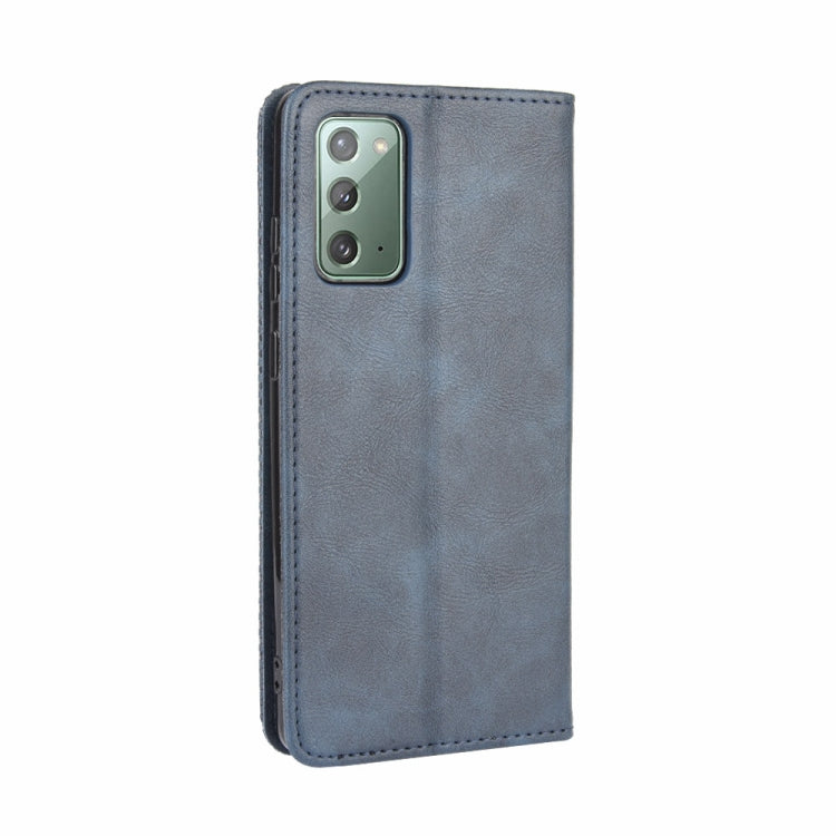 For Samsung Galaxy S20 FE 4G / 5G Magnetic Buckle Retro Crazy Horse Texture Horizontal Flip Leather Case with Holder & Card Slots & Photo Frame