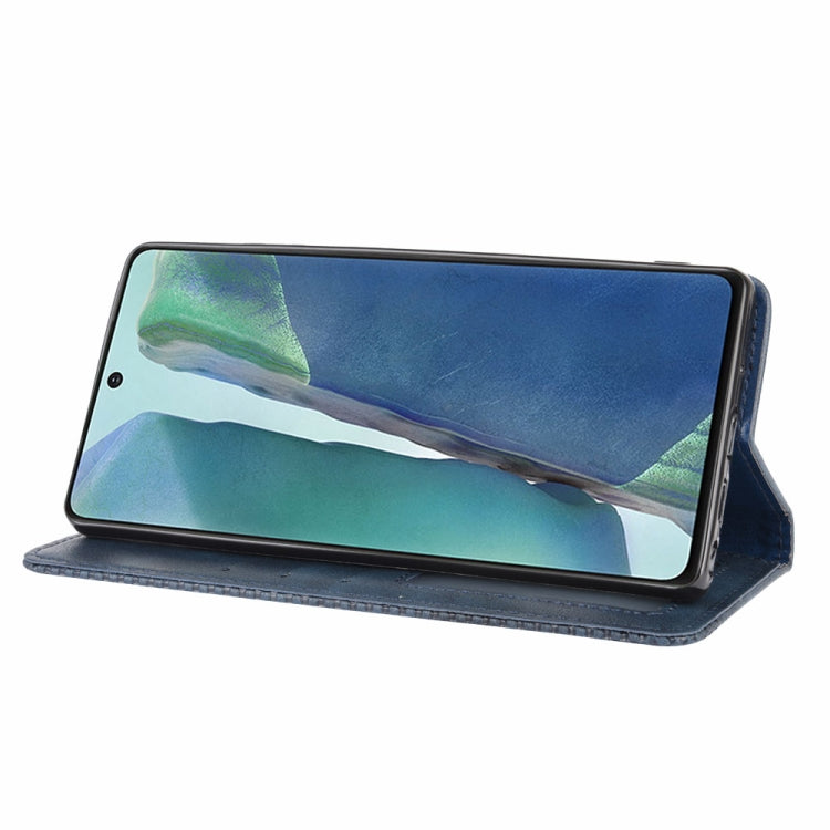 For Samsung Galaxy S20 FE 4G / 5G Magnetic Buckle Retro Crazy Horse Texture Horizontal Flip Leather Case with Holder & Card Slots & Photo Frame