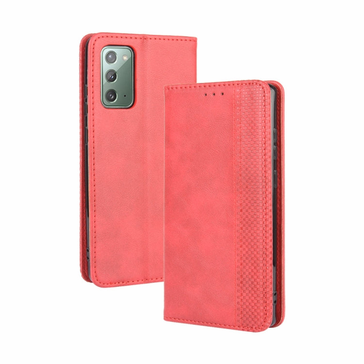 For Samsung Galaxy S20 FE 4G / 5G Magnetic Buckle Retro Crazy Horse Texture Horizontal Flip Leather Case with Holder & Card Slots & Photo Frame