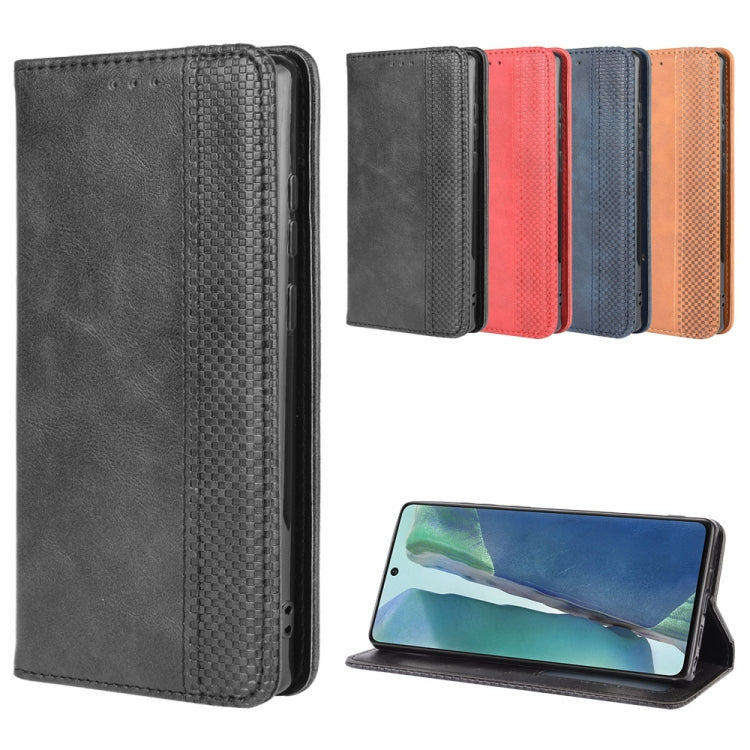For Samsung Galaxy S20 FE 4G / 5G Magnetic Buckle Retro Crazy Horse Texture Horizontal Flip Leather Case with Holder & Card Slots & Photo Frame