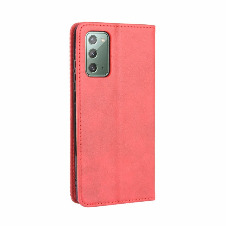 For Samsung Galaxy S20 FE 4G / 5G Magnetic Buckle Retro Crazy Horse Texture Horizontal Flip Leather Case with Holder & Card Slots & Photo Frame