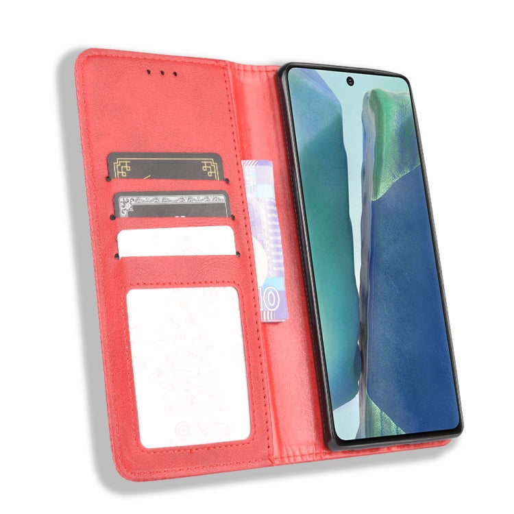 For Samsung Galaxy S20 FE 4G / 5G Magnetic Buckle Retro Crazy Horse Texture Horizontal Flip Leather Case with Holder & Card Slots & Photo Frame